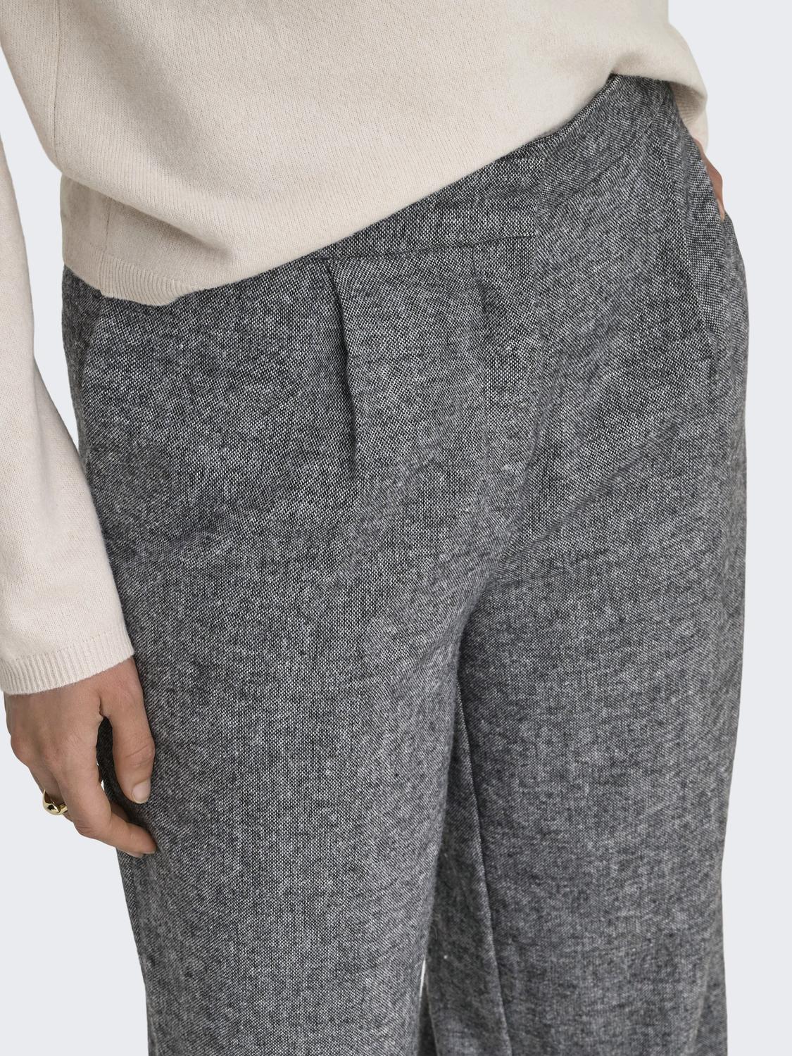 Onlbekka Life Hw Wide Wool Look Pant Tlr Grå