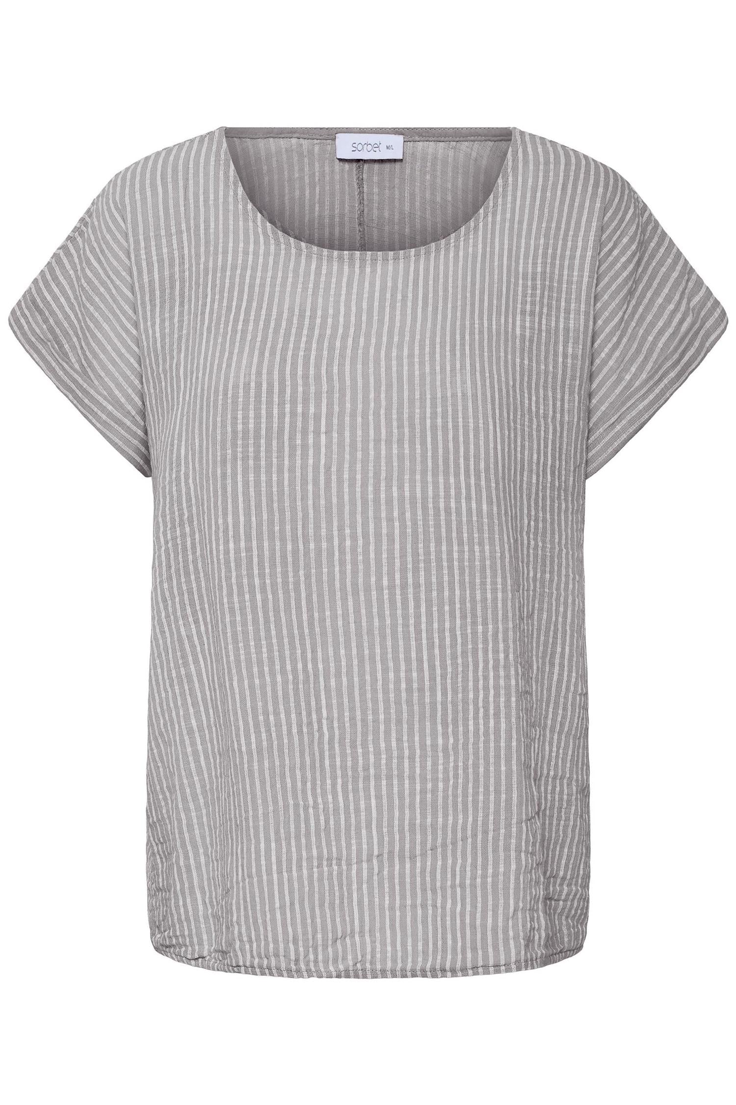 Sbxalexa Ss Stripe Tee Grå