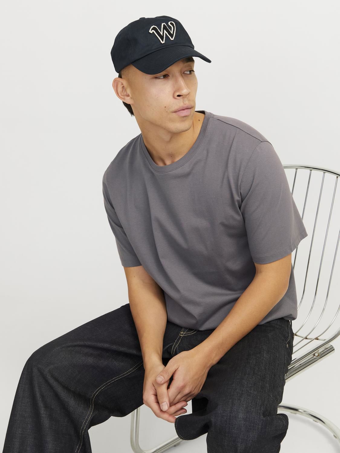 Jjeorganic Basic Tee Ss O-Neck Noos Grå