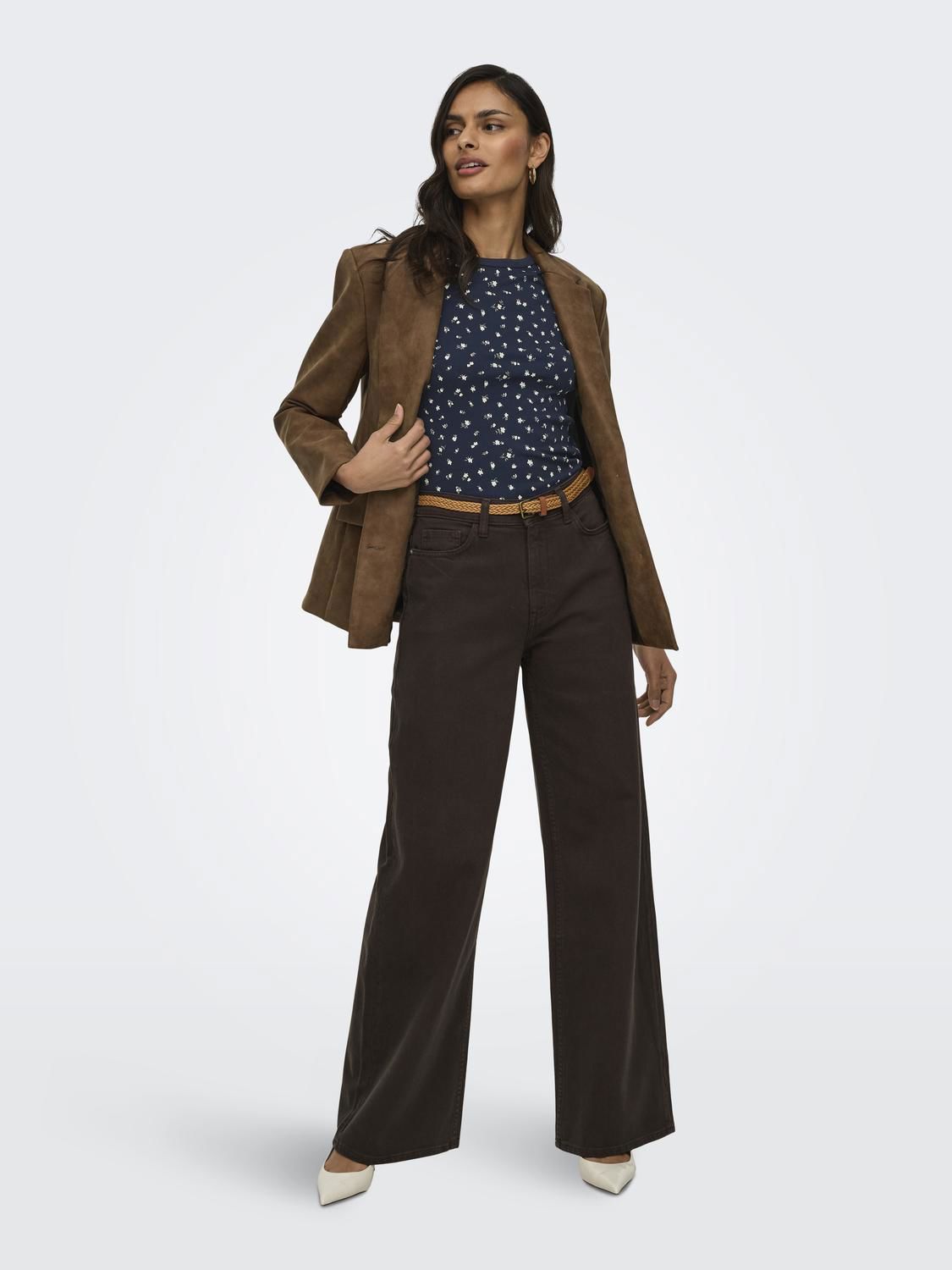 Jdylucky S/s O Neck Top Jrs Noos Blå