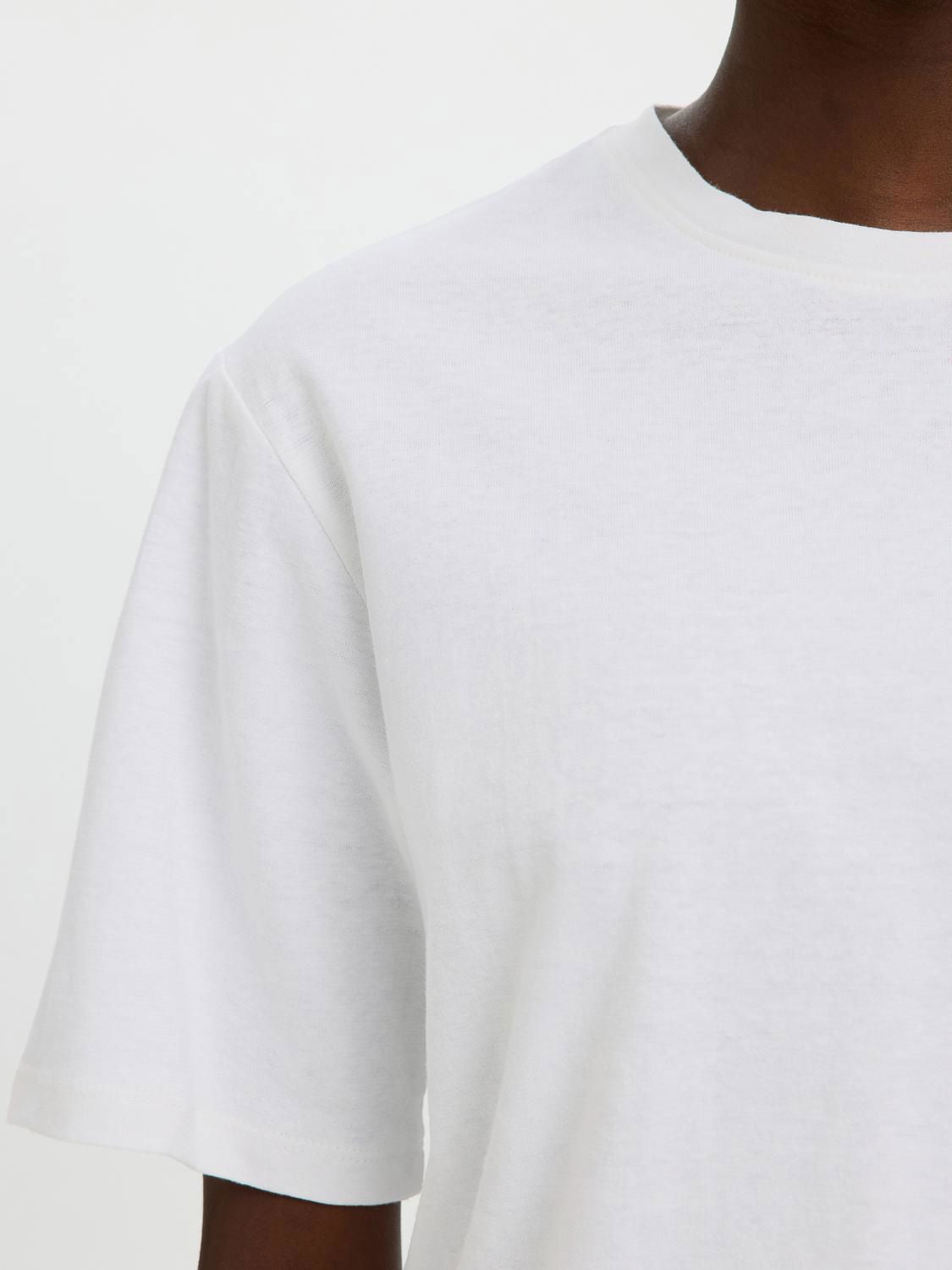 Slwada Ss Linen Blend Tee Noos Hvit