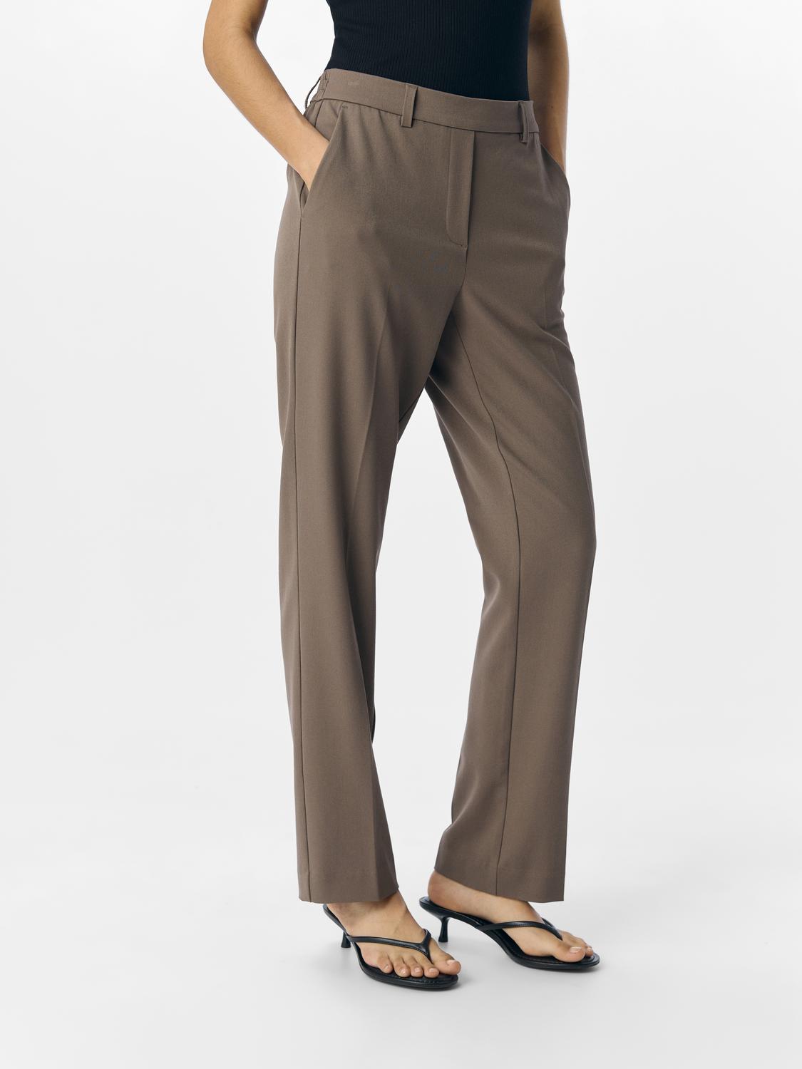 Objlisa Mw Straight Pant Noos Mellomgrå