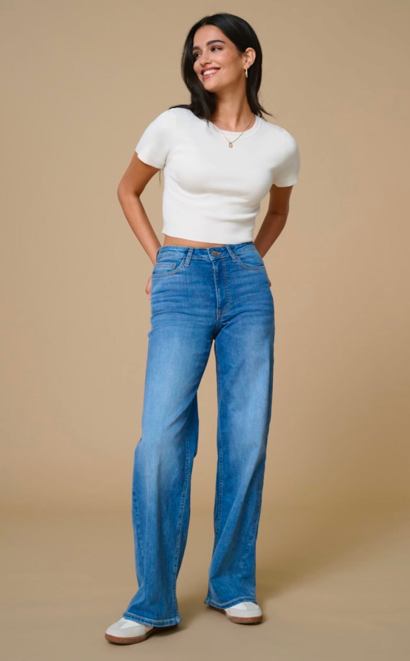 JDYFELINA-FINA HW WIDE MED BLUE DNM NOOS Mellomblå