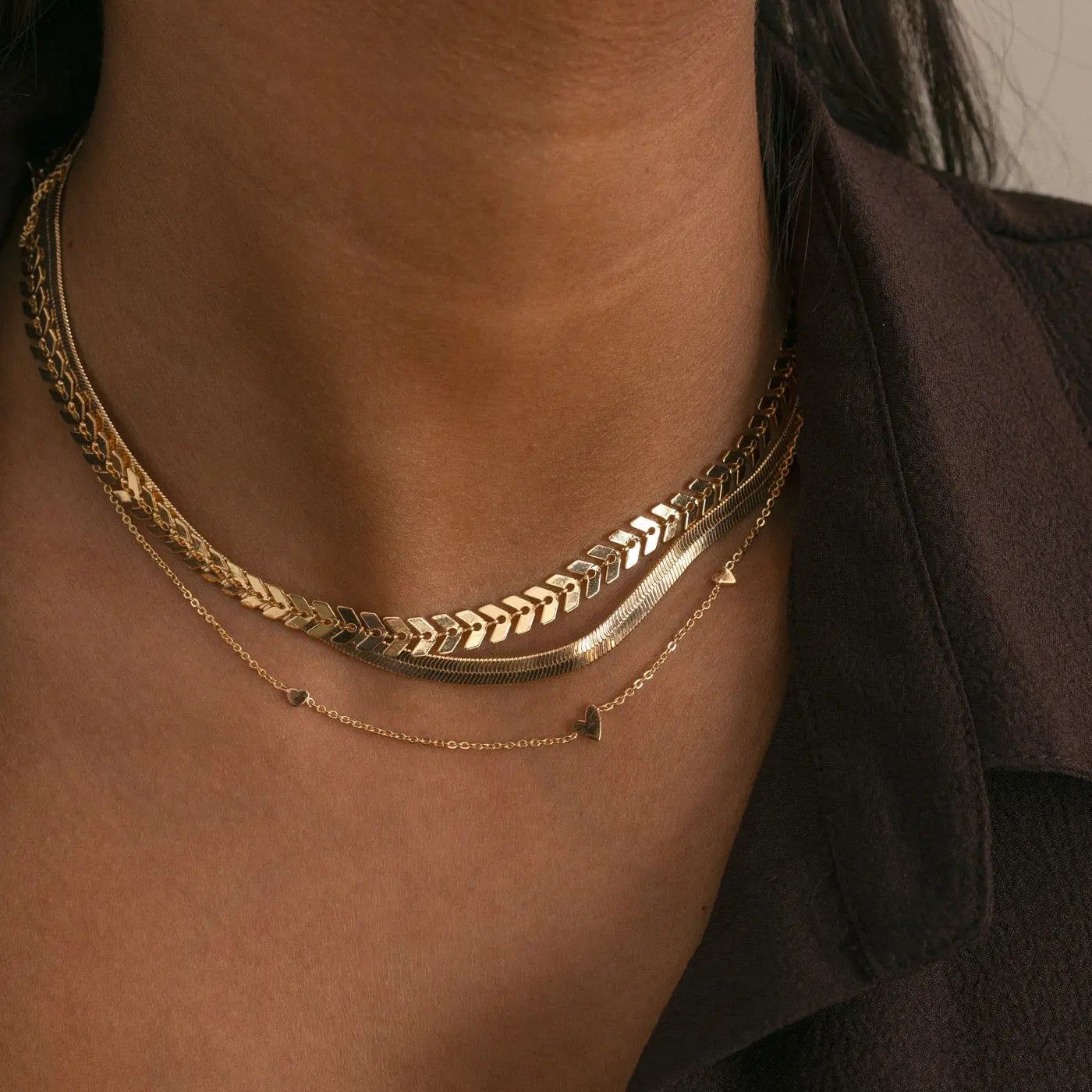 IVY Snake Chain Necklace Stainless Steel - Gold