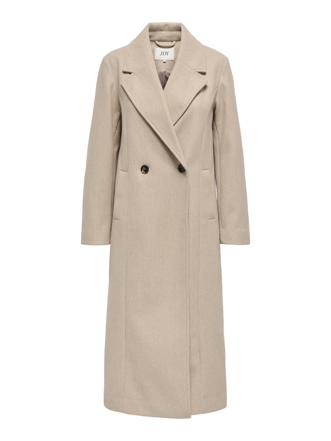 JDYVIOLA X-LONG COAT OTW HAB Lysebrun