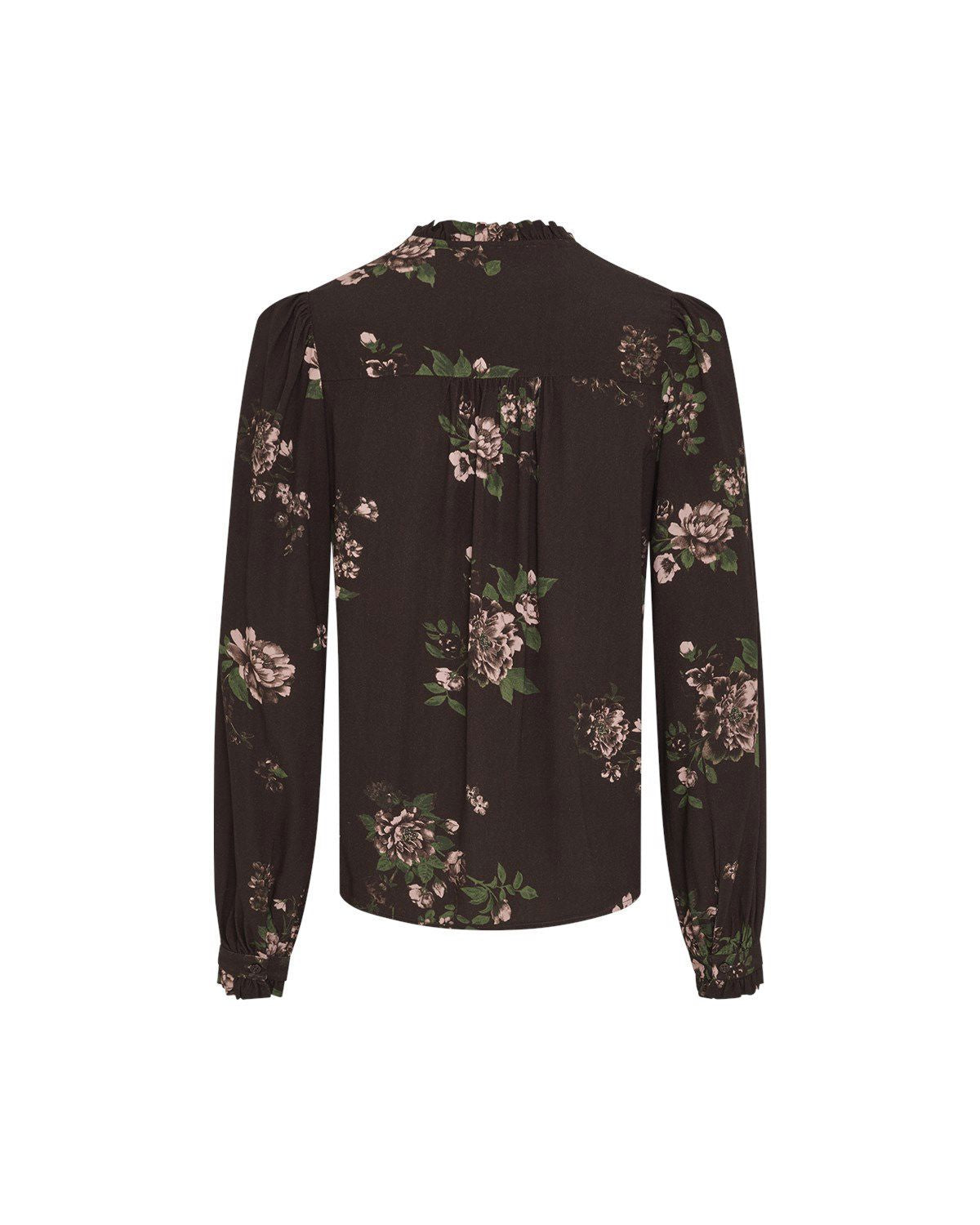 Rausirene V Shirt Aop Brun
