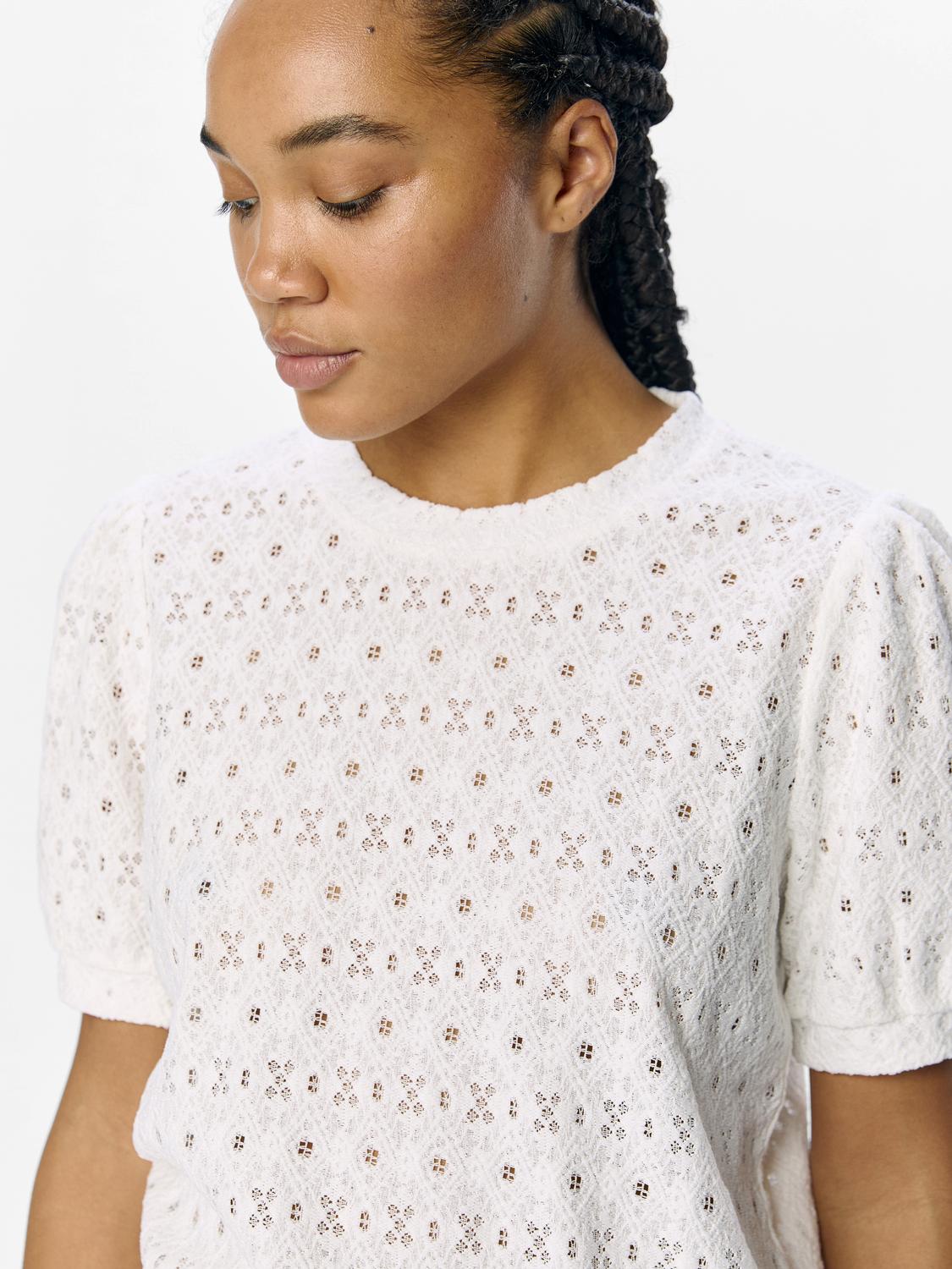 OBJLAILA S/S RE TOP NOOS Hvit