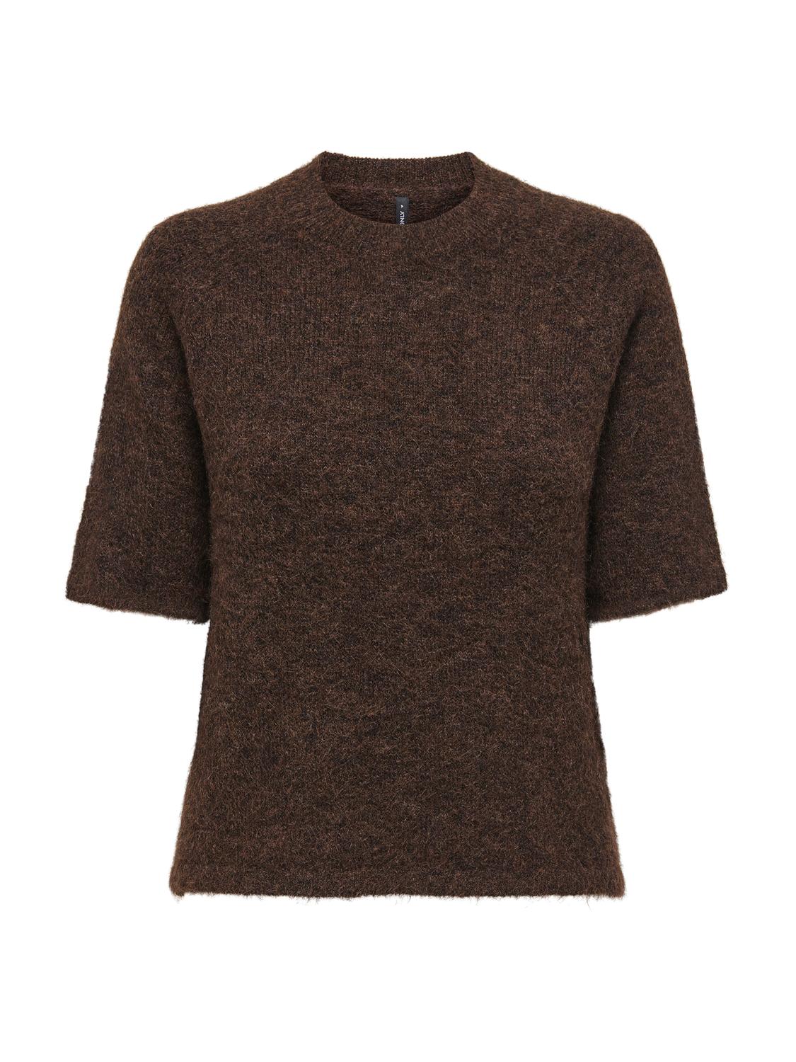 Onlazu 2/4 Raglan O-Neck Knt Brun