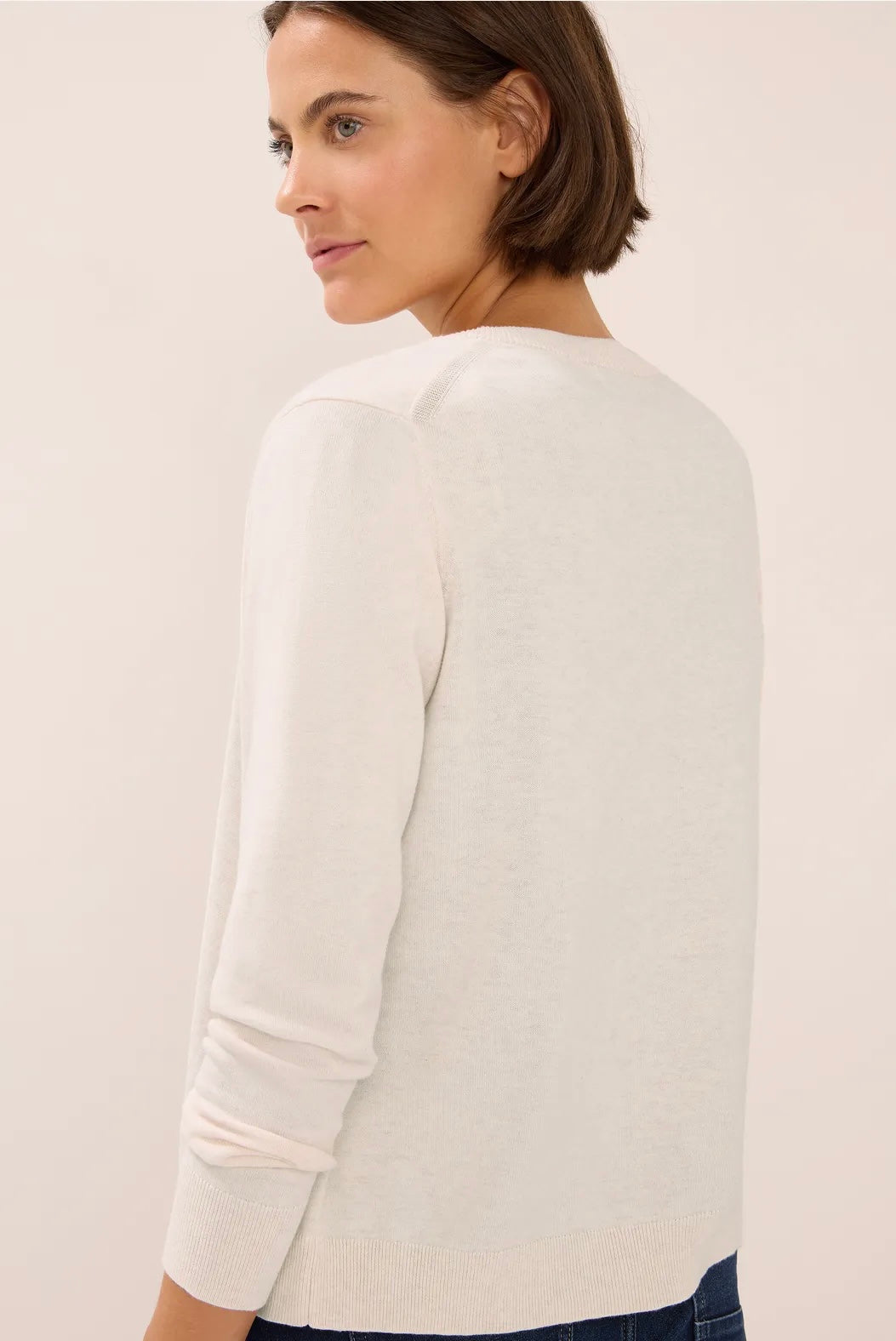 NOS button cardigan Lys Beige