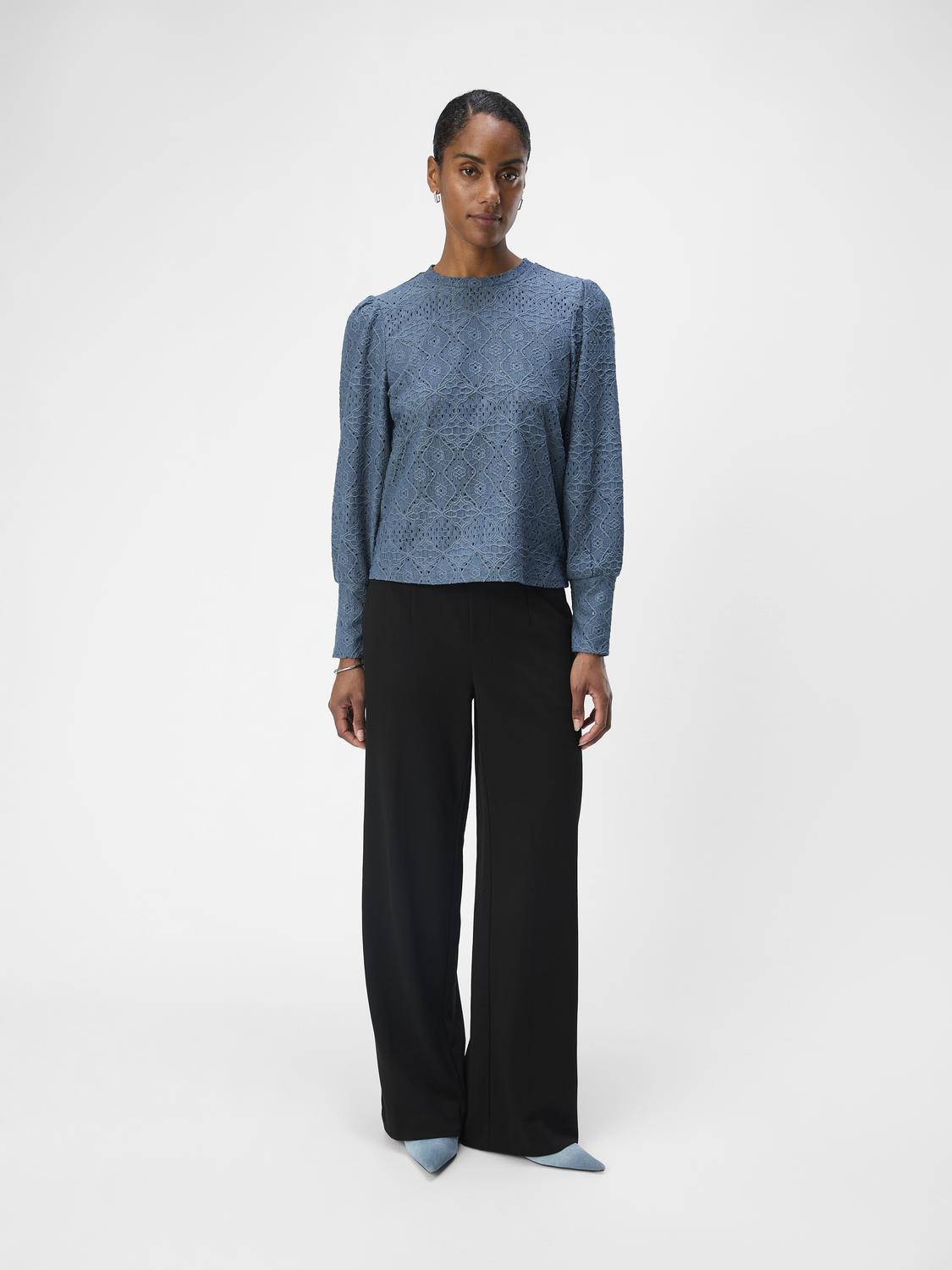 Objfeodora L/s Top Noos Mørkelilla