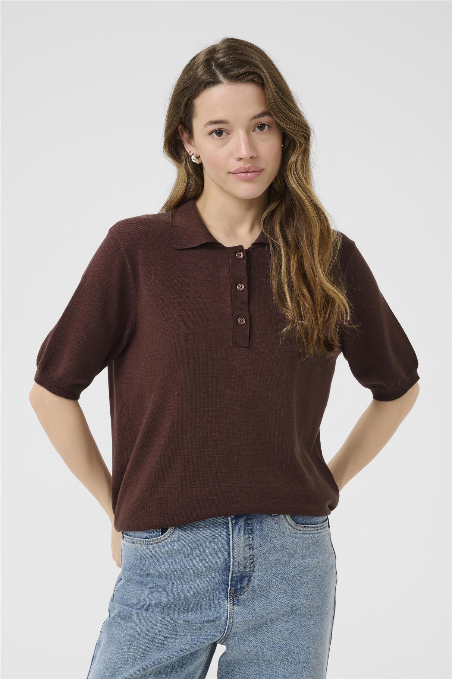 Kalizza Basic Polo Pullover Fudge