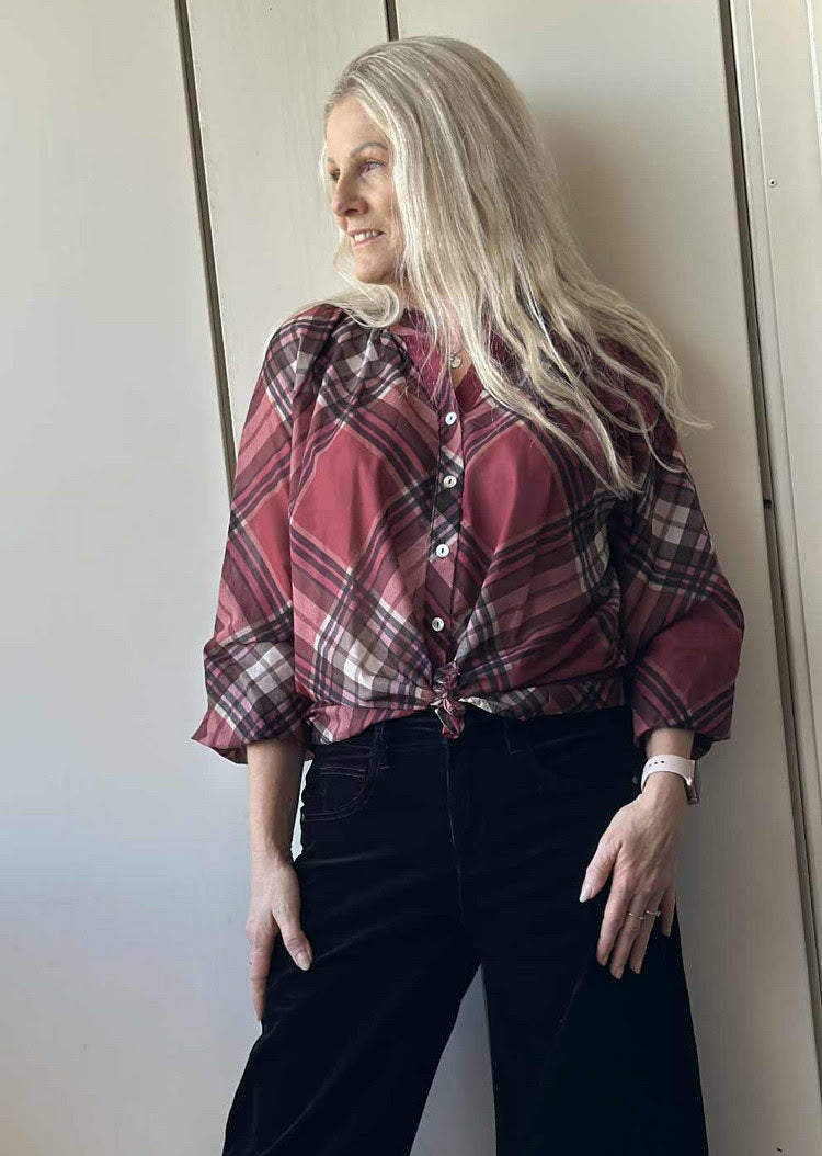 VILJA BLUSE Burgunder