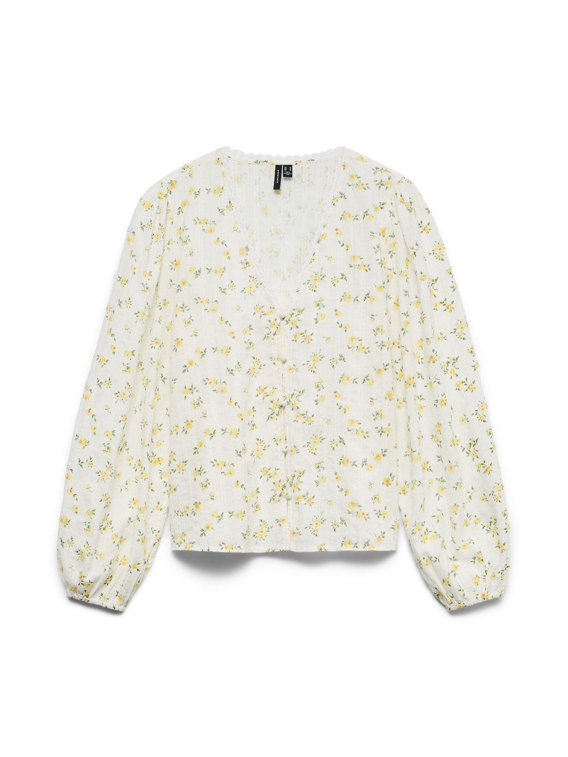 Vmaya Sofia Ls V-Neck Top Wvn Gul