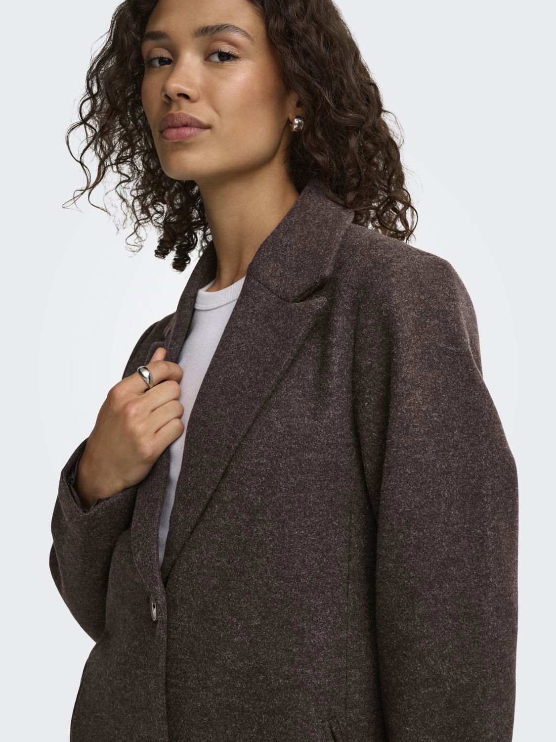 Jdyecho Coat Otw Noos Brun