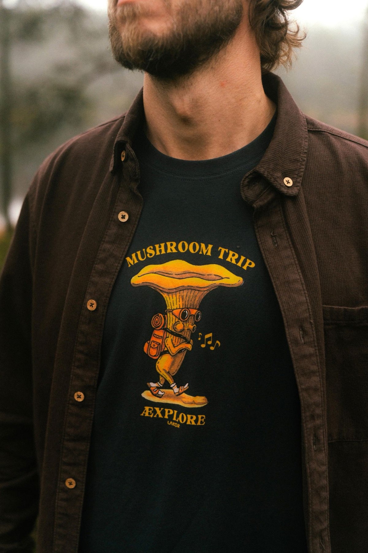 Mushroom Trip T-Shirt Blå