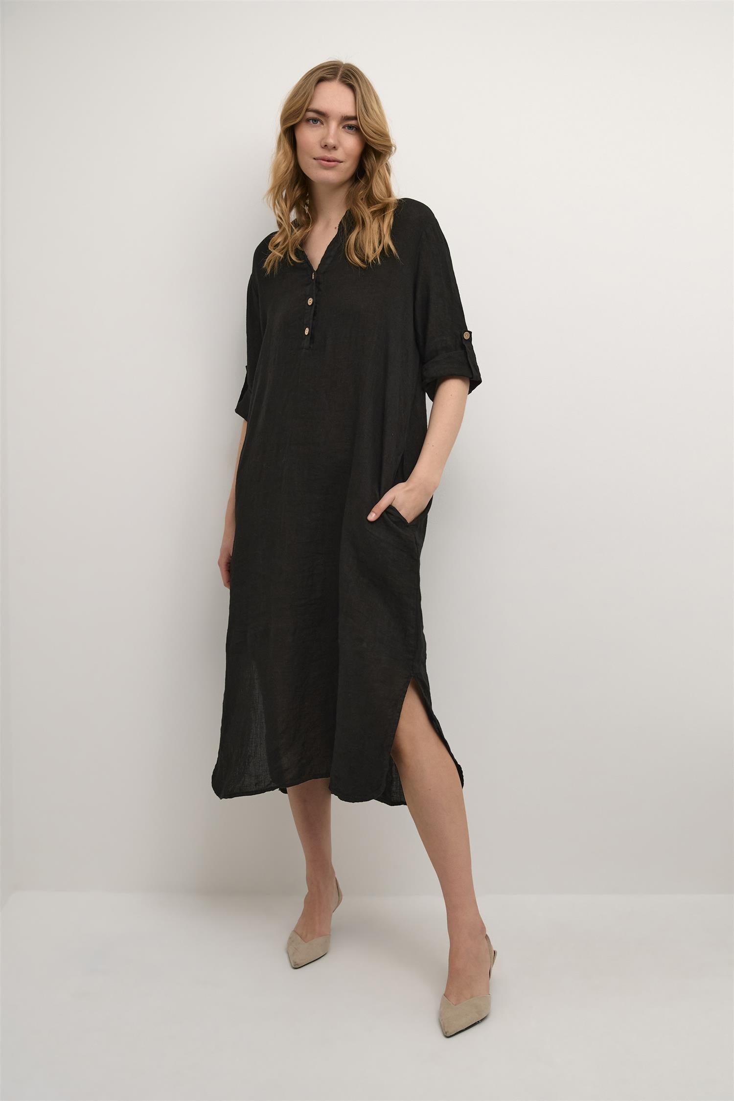 CRBellis Caftan Dress Pitch Black