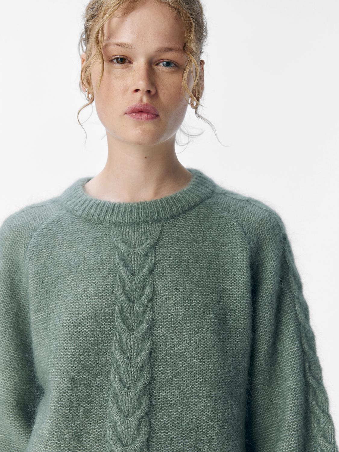 Objnete Lo Knit Pullover Noos Mellomgrønn