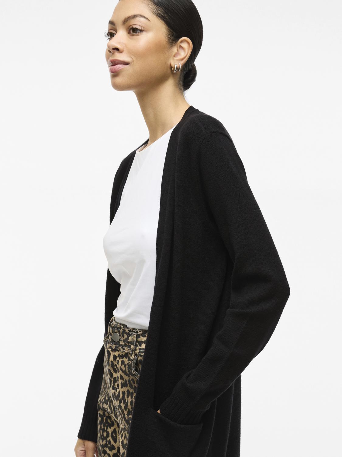 Viril Open L/s Knit Cardigan - Noos Sort