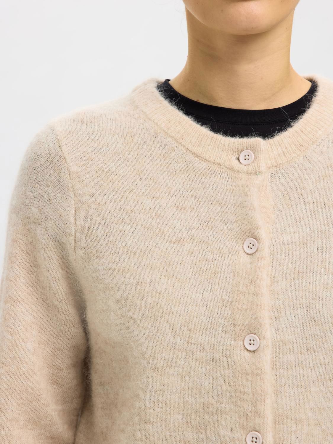 Slwlulu New Ls Knit Cardigan Noos Beige