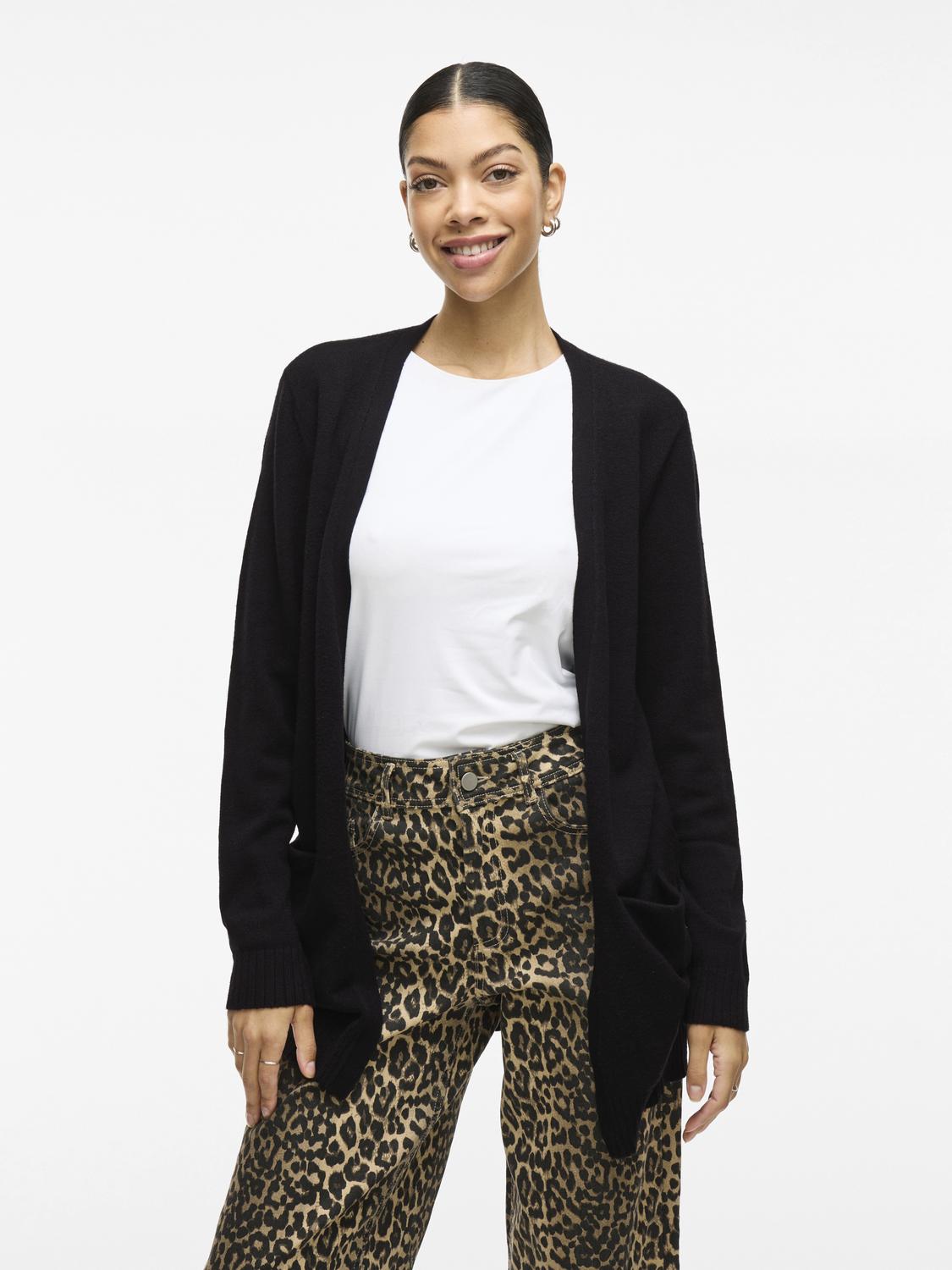 Viril Open L/s Knit Cardigan - Noos Sort