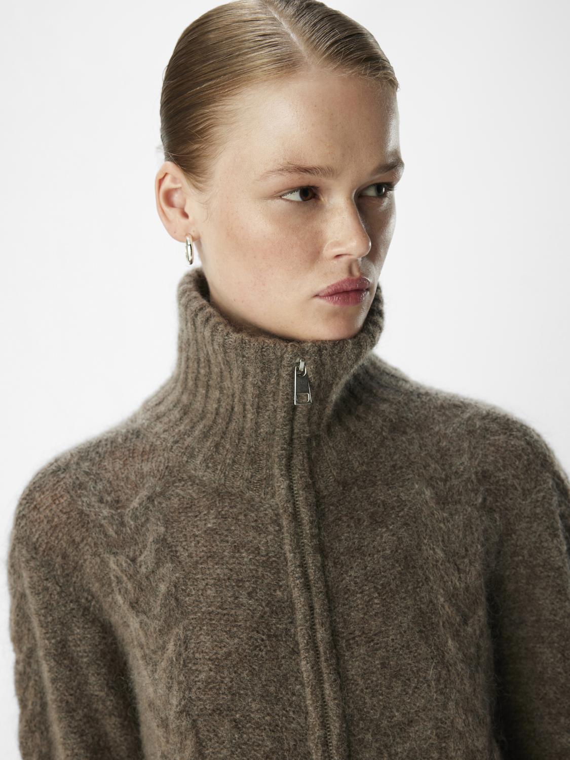 Objnete Lo Knit Cardigan Noos Brun