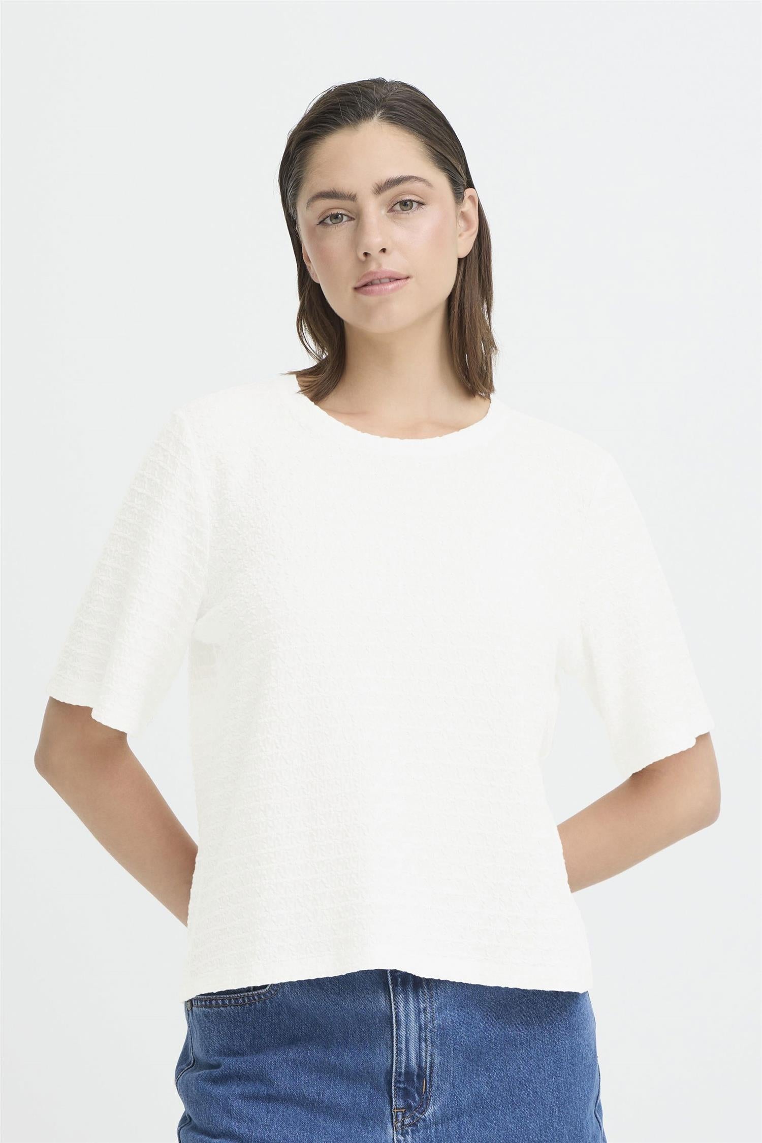 Pzbrea Ss Tshirt Hvit