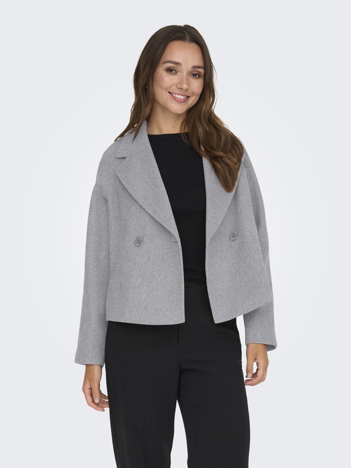 JDYVIOLA LIFE SHORT JACKET OTW HAB Lysegrå