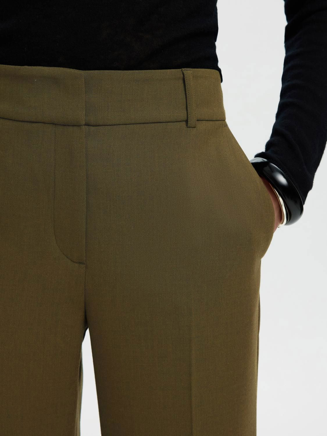 Slwrita Mw Wide Pant Mel Noos Grønn