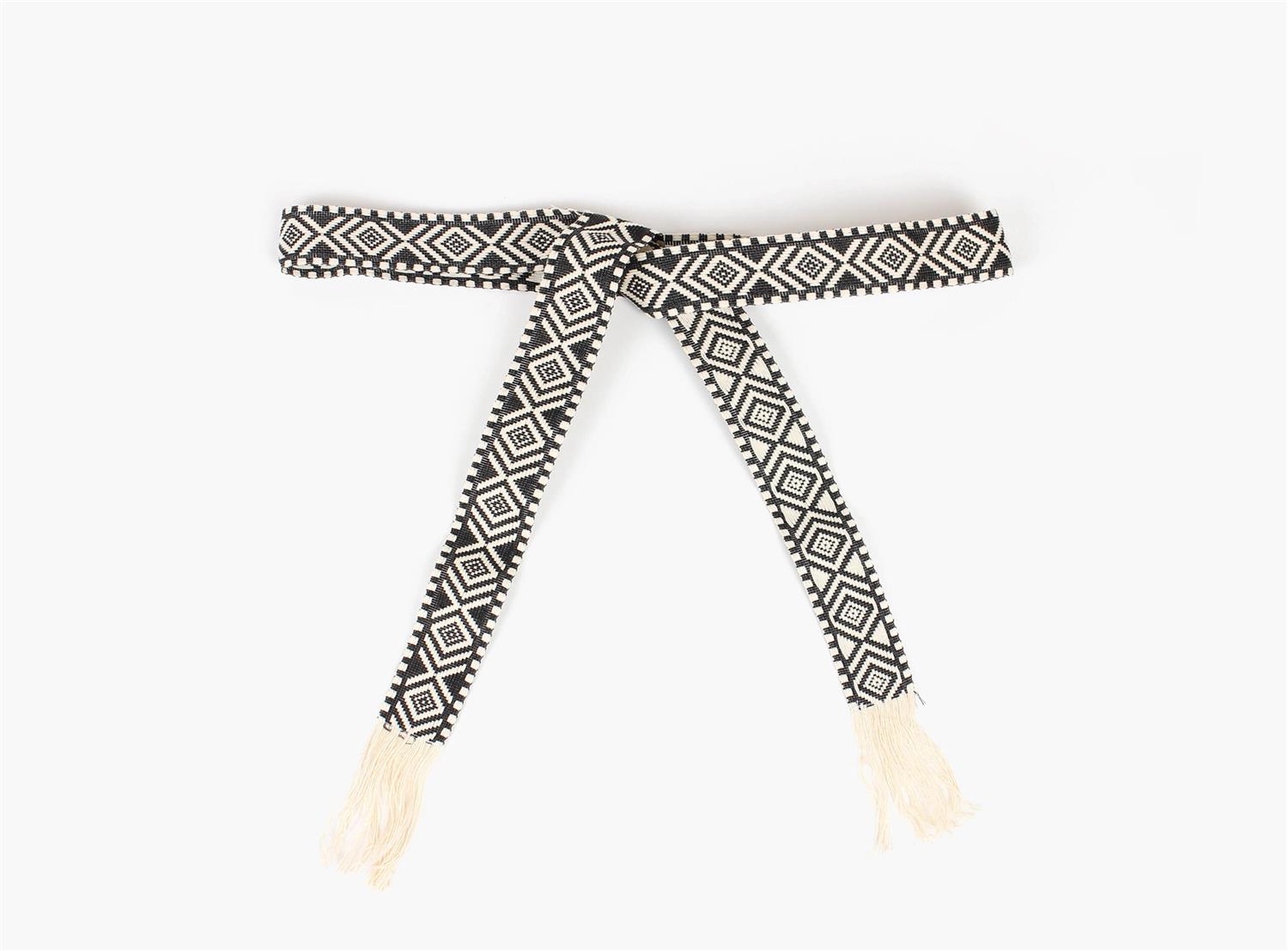 MANZINI Knytebelte med Frynser Svart