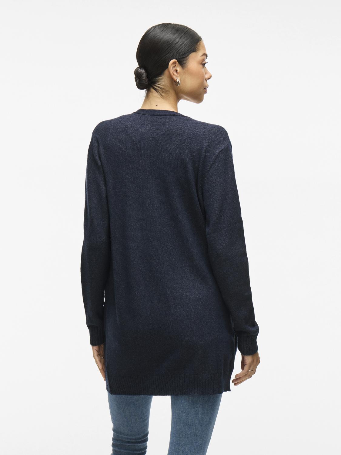 Viril Open L/s Knit Cardigan - Noos Mellomblå