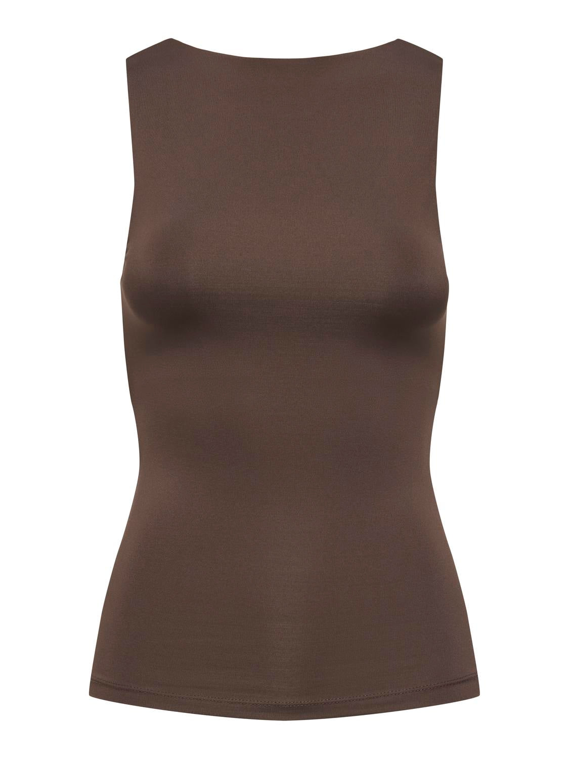 Onlea S/l 2-Ways Fit Top Jrs Noos Mørkebrun