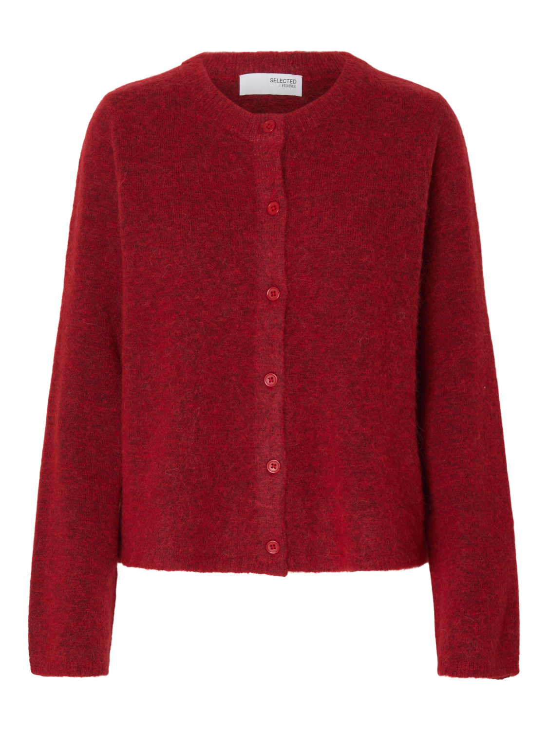 Slflulu New Ls Knit Cardigan Noos Rød