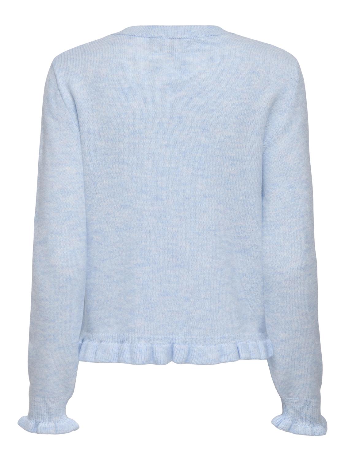 Jdyletty L/s On Frill Cardigan Knt Noos Blå