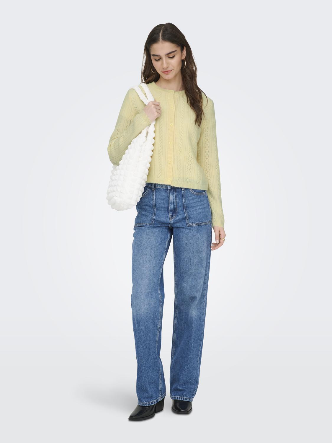 Jdyapril Life L/s O-Neck Cardigan Knt Gul