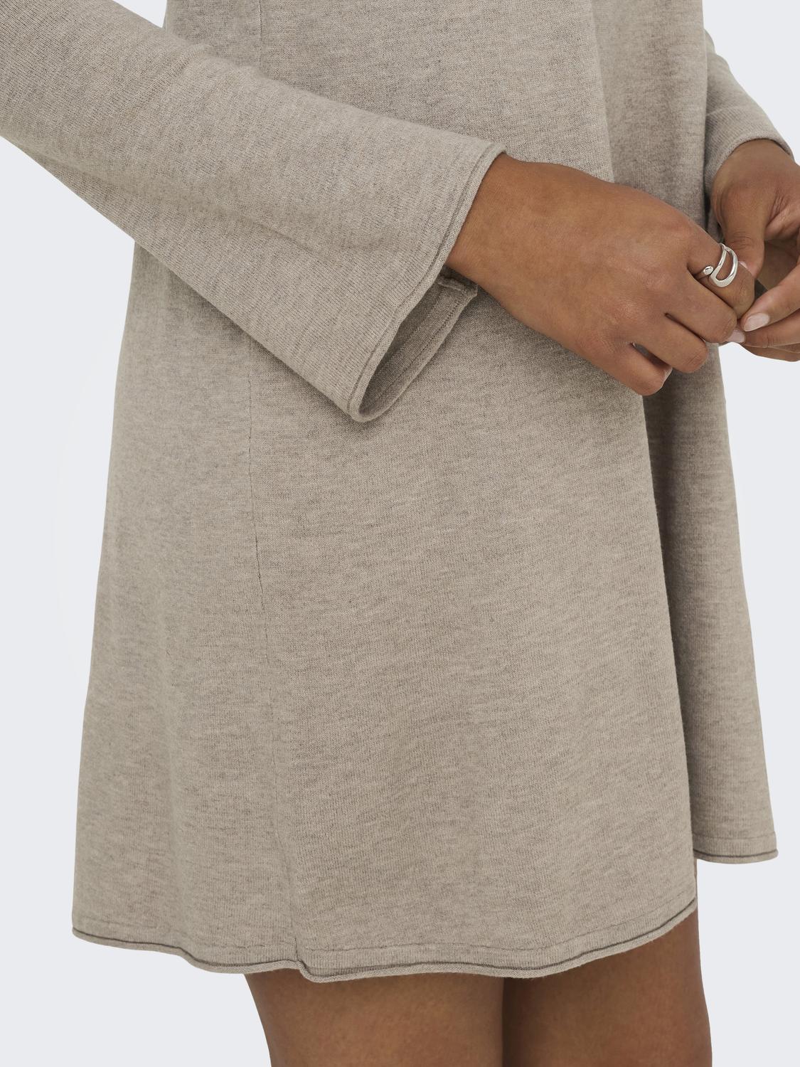 Onlamalio Life Ls Oneck Dress Knt Mellomgrå