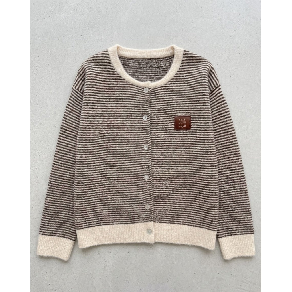 Lux knit w stripes Brun