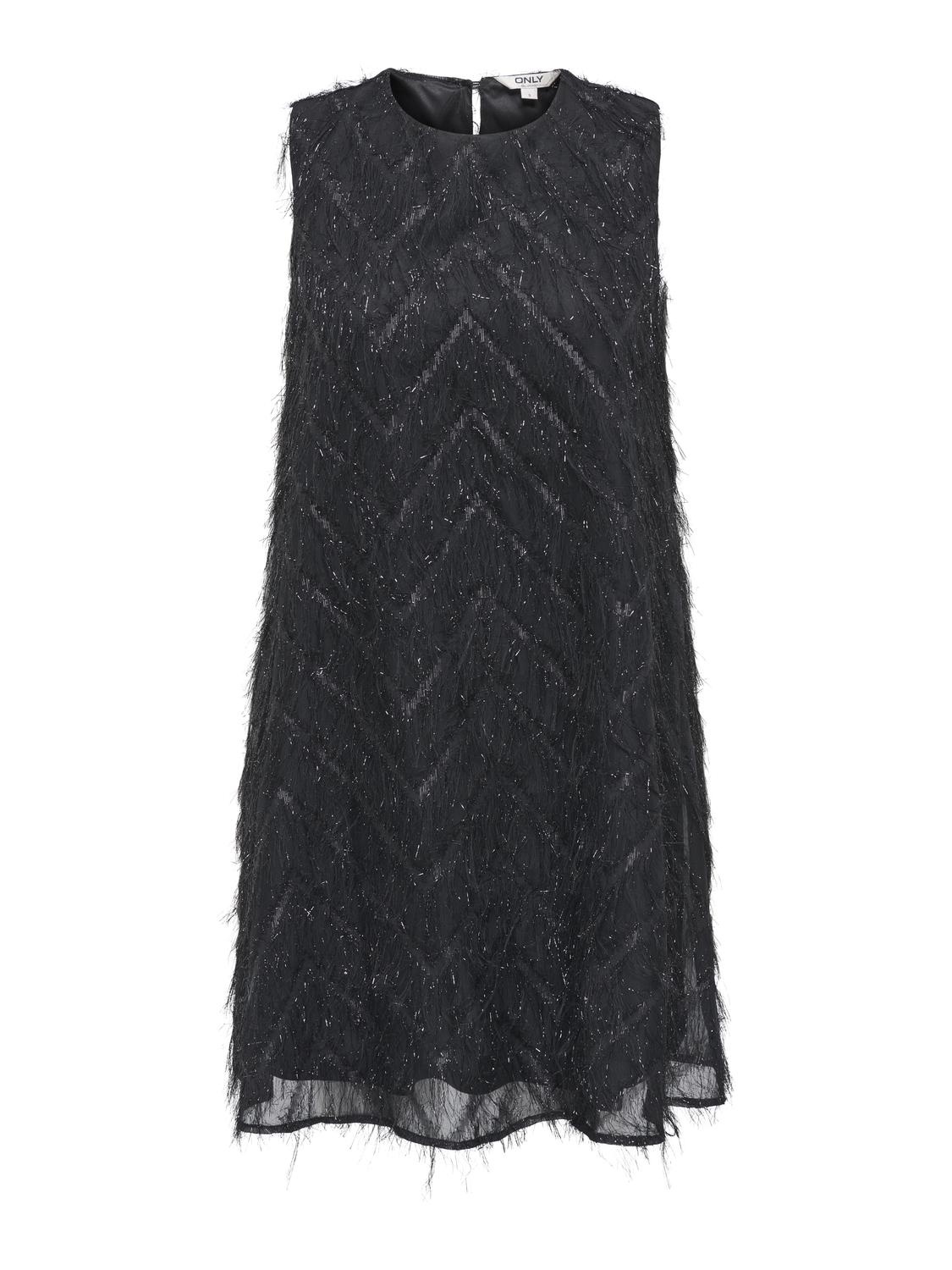 Onlfaye Life Sl Feather Dress Wvn Sort