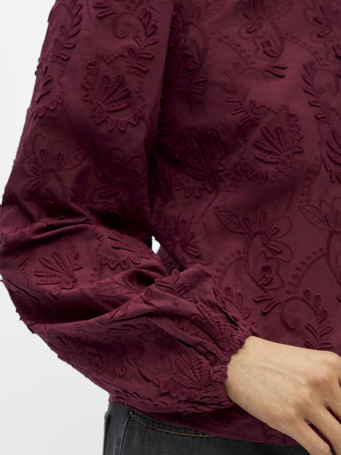 Objmya Re L/s Top Noos Burgunder