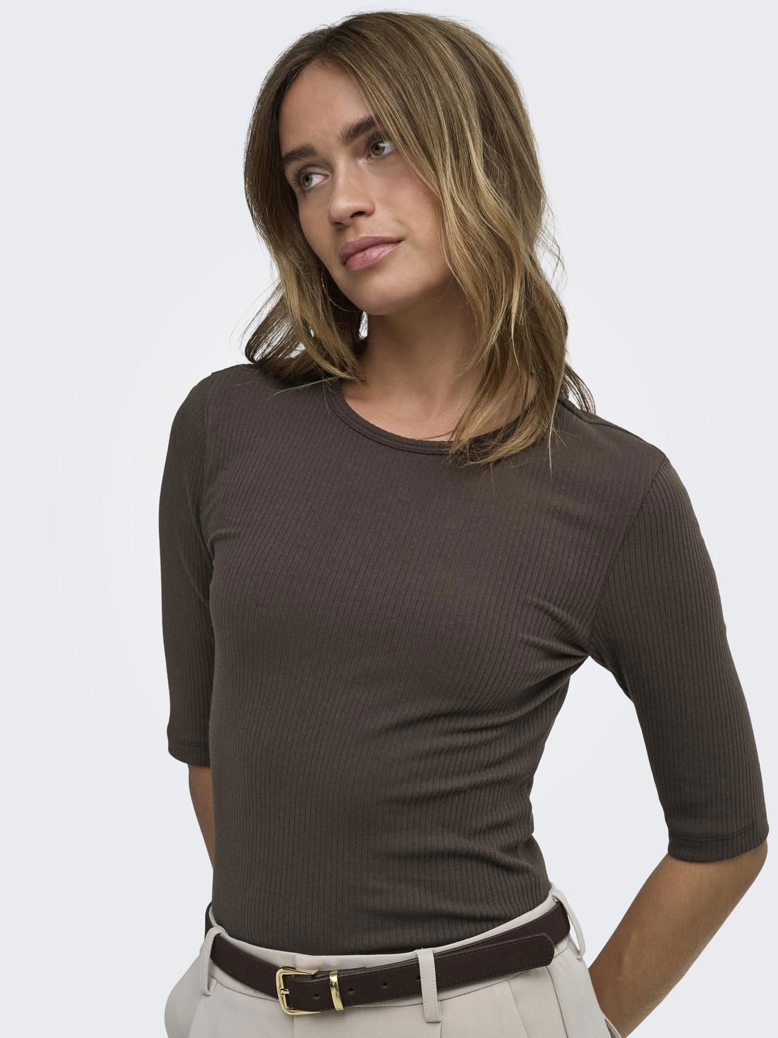 Jdyreno 2/4 O Neck Top Jrs Dia Sort