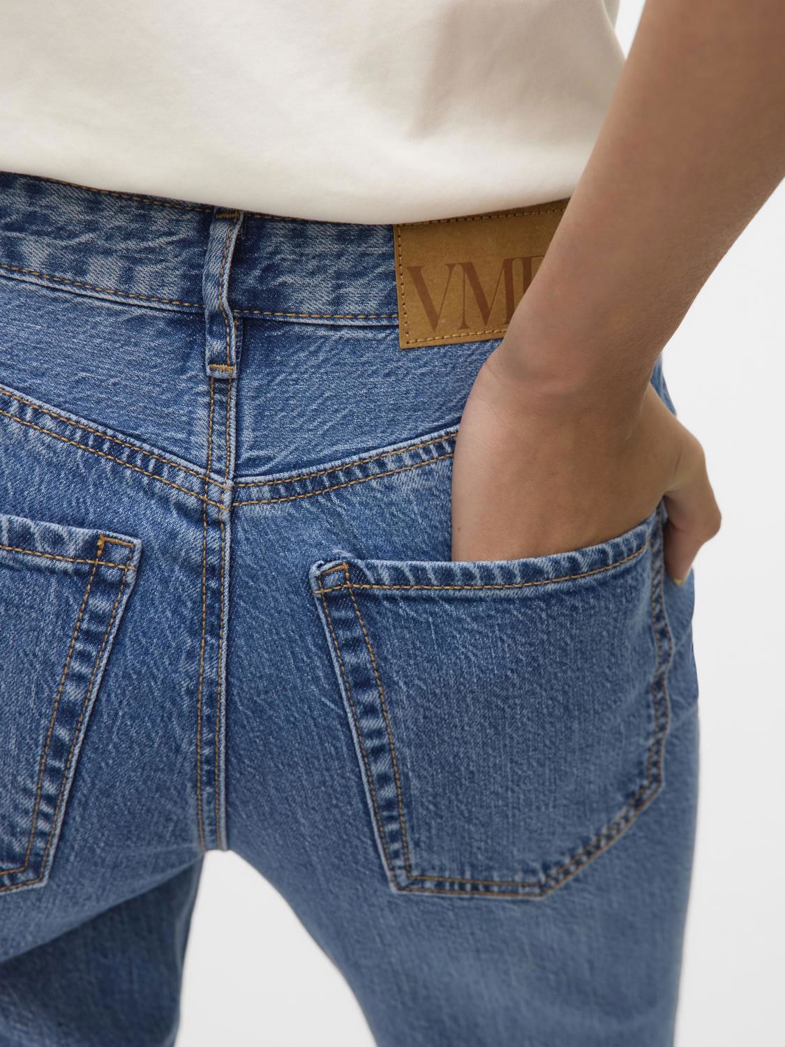 Vmtessa Hr Straight Jeans Li3114 Ga Noos Blå