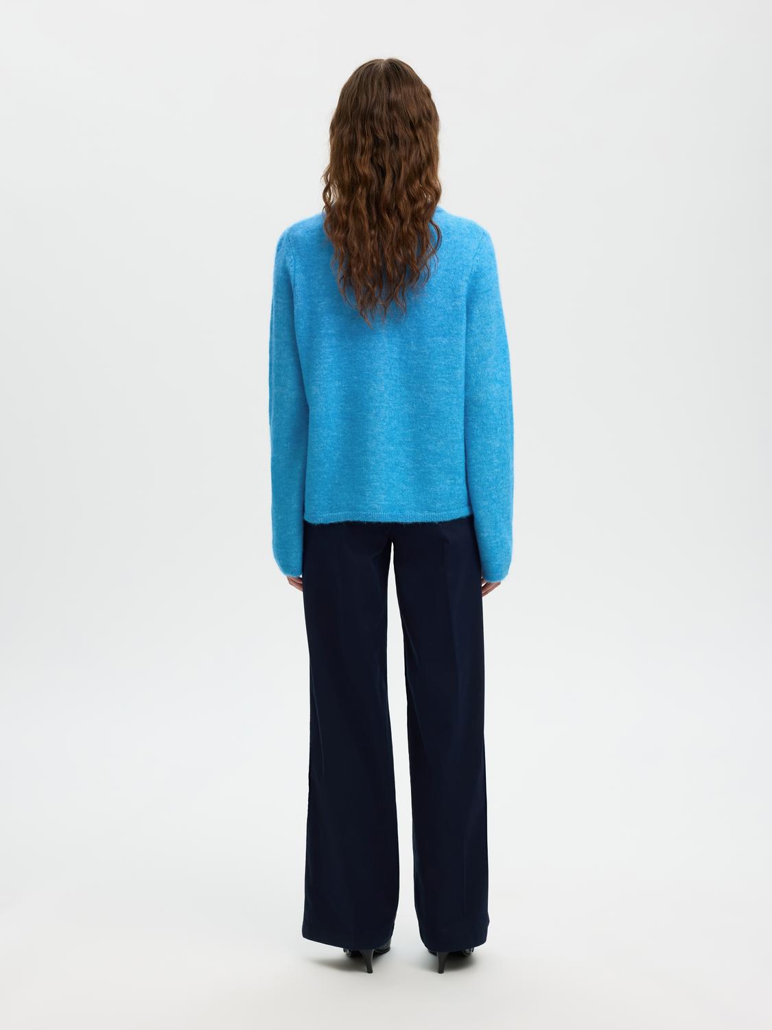 Slwlulu New Ls Knit Cardigan Noos Blå