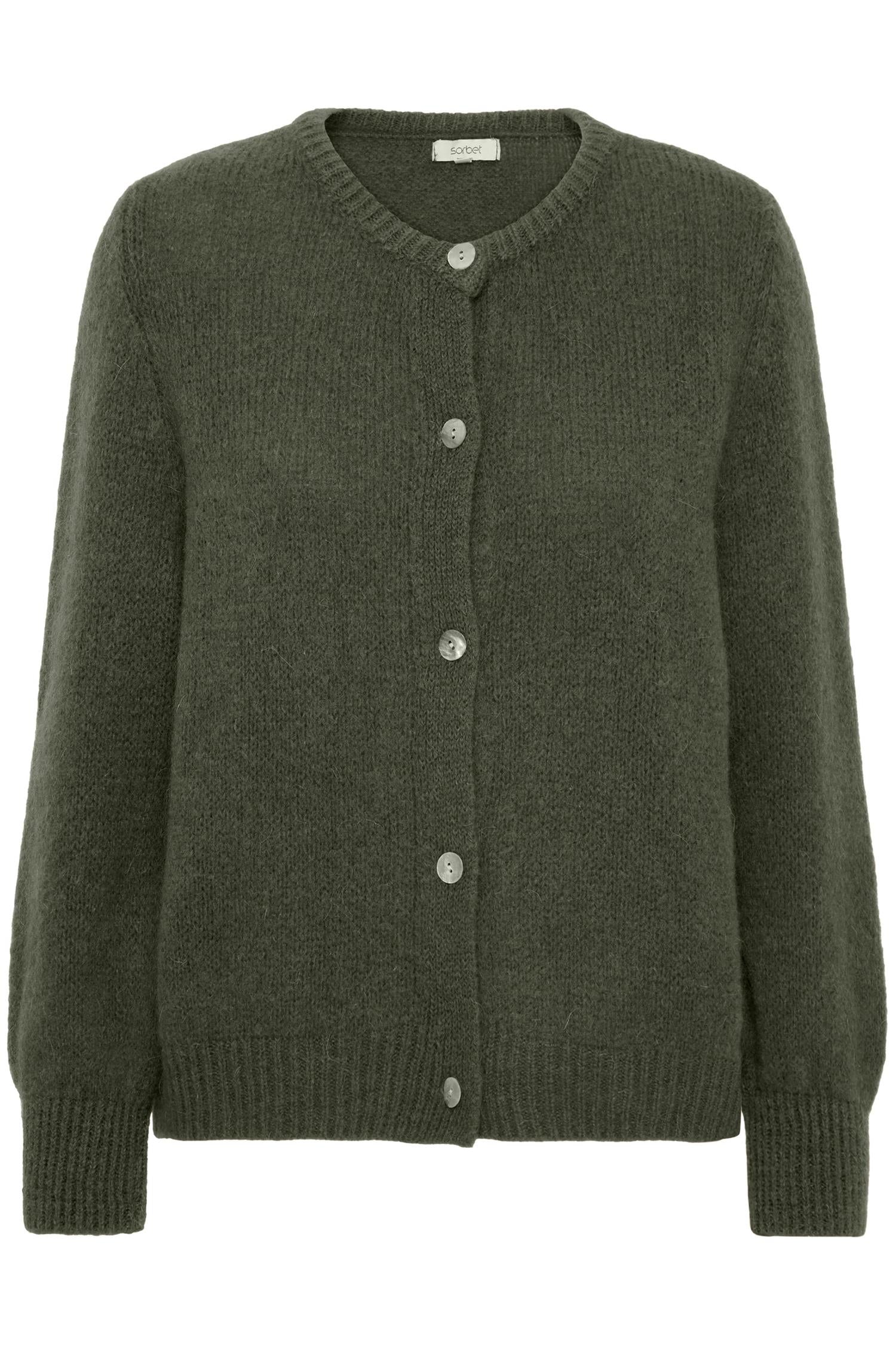 Sbgulvig Knit Cardigan Dusty Olive