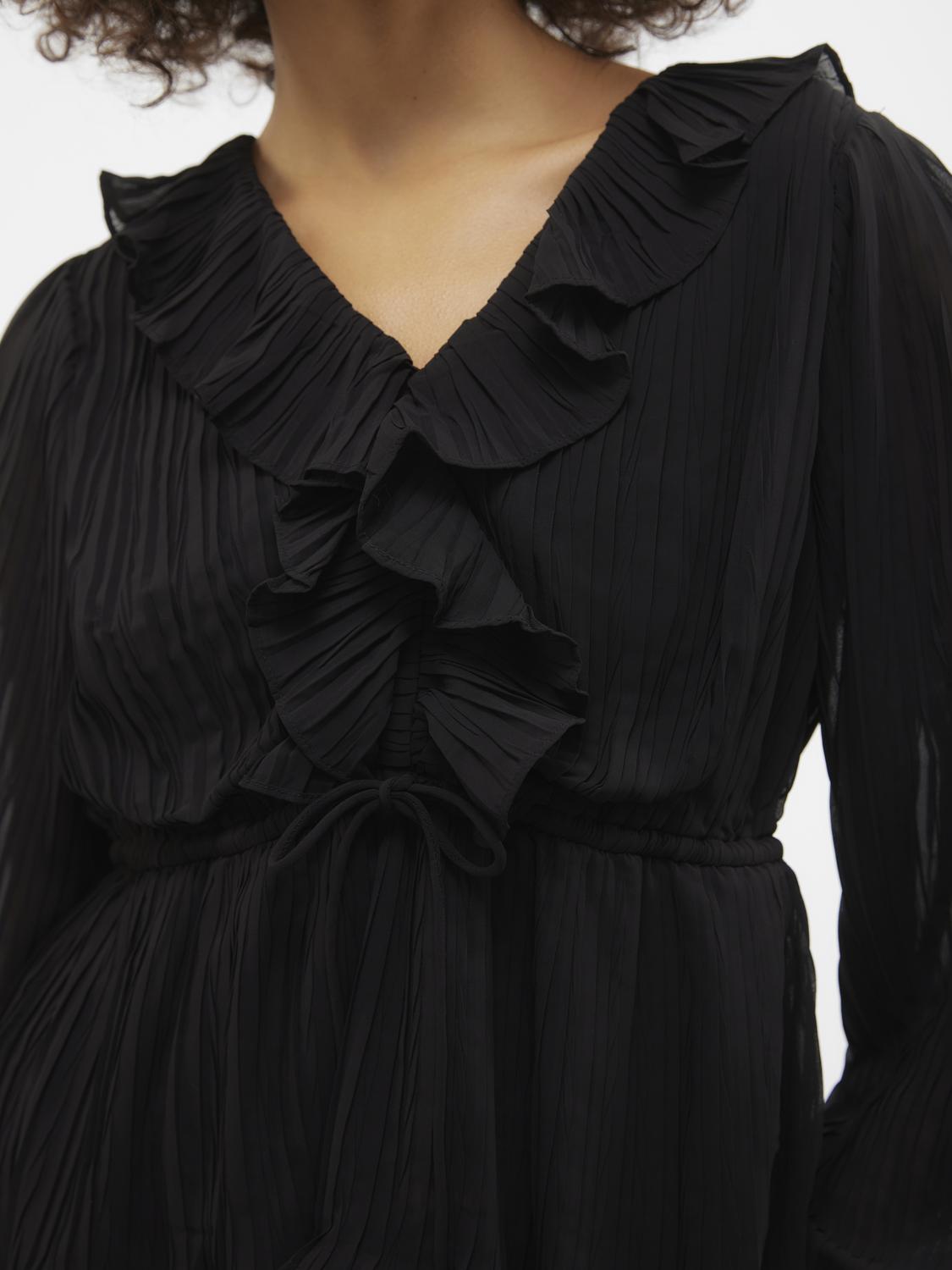 Vmdora L/s Frill Pleat Top Wvn Exp Sort