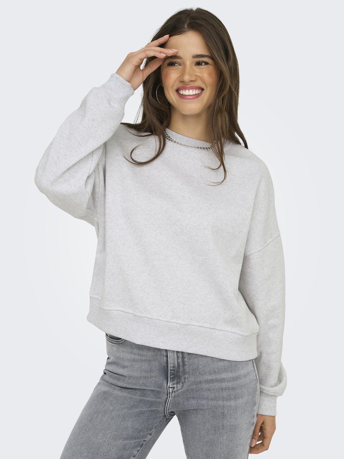 Onldaze L/s Crew Neck Swt Noos Lysegrå