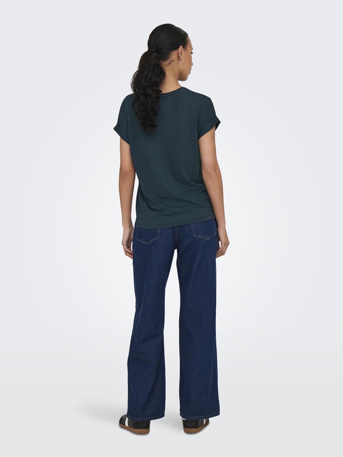 ONLMOSTER S/S O-NECK TOP NOOS JRS Mørketurkis