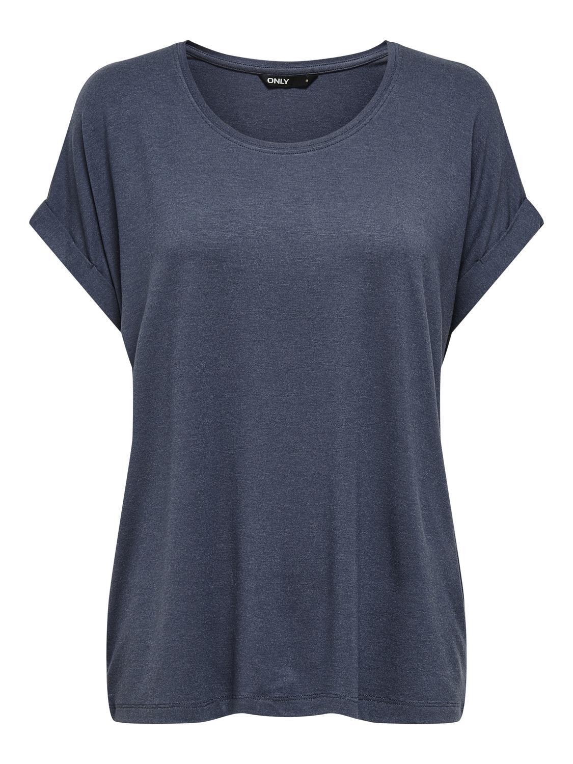 ONLMOSTER S/S O-NECK TOP NOOS JRS Mellomblå