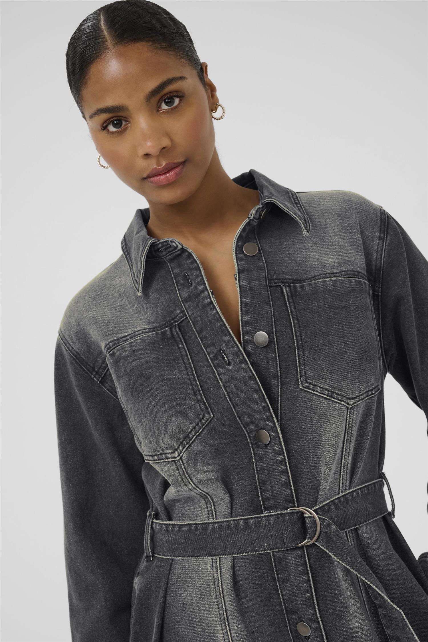 Kaabby Denim Dress Medium Grey Denim