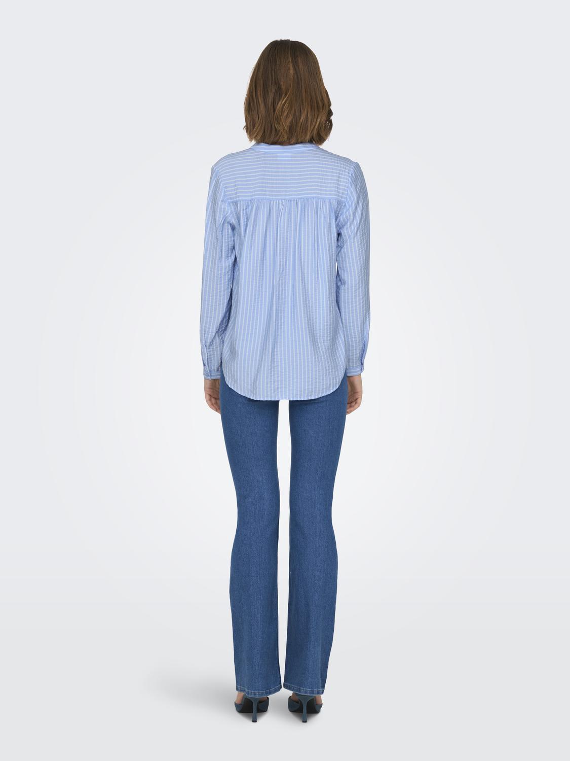 Jdybarbara Life L/s Top Wvn Blå