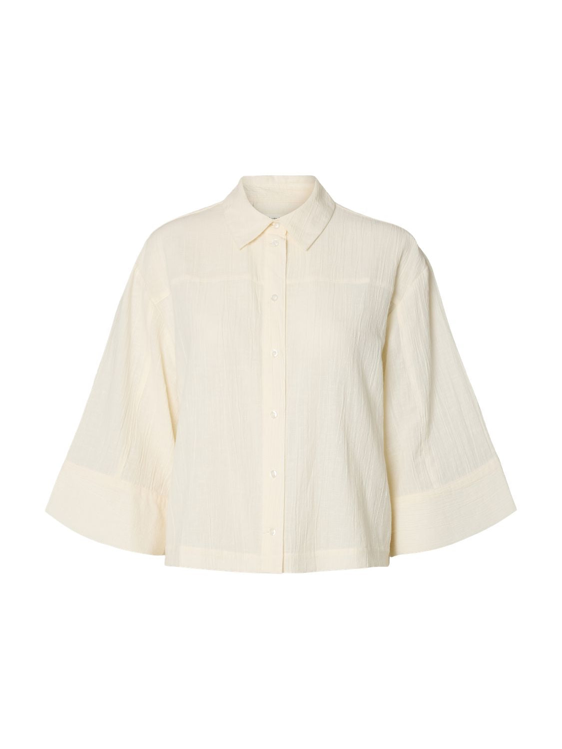 Slffinnie Relaxed 3/4 Sun Shirt B Hvit