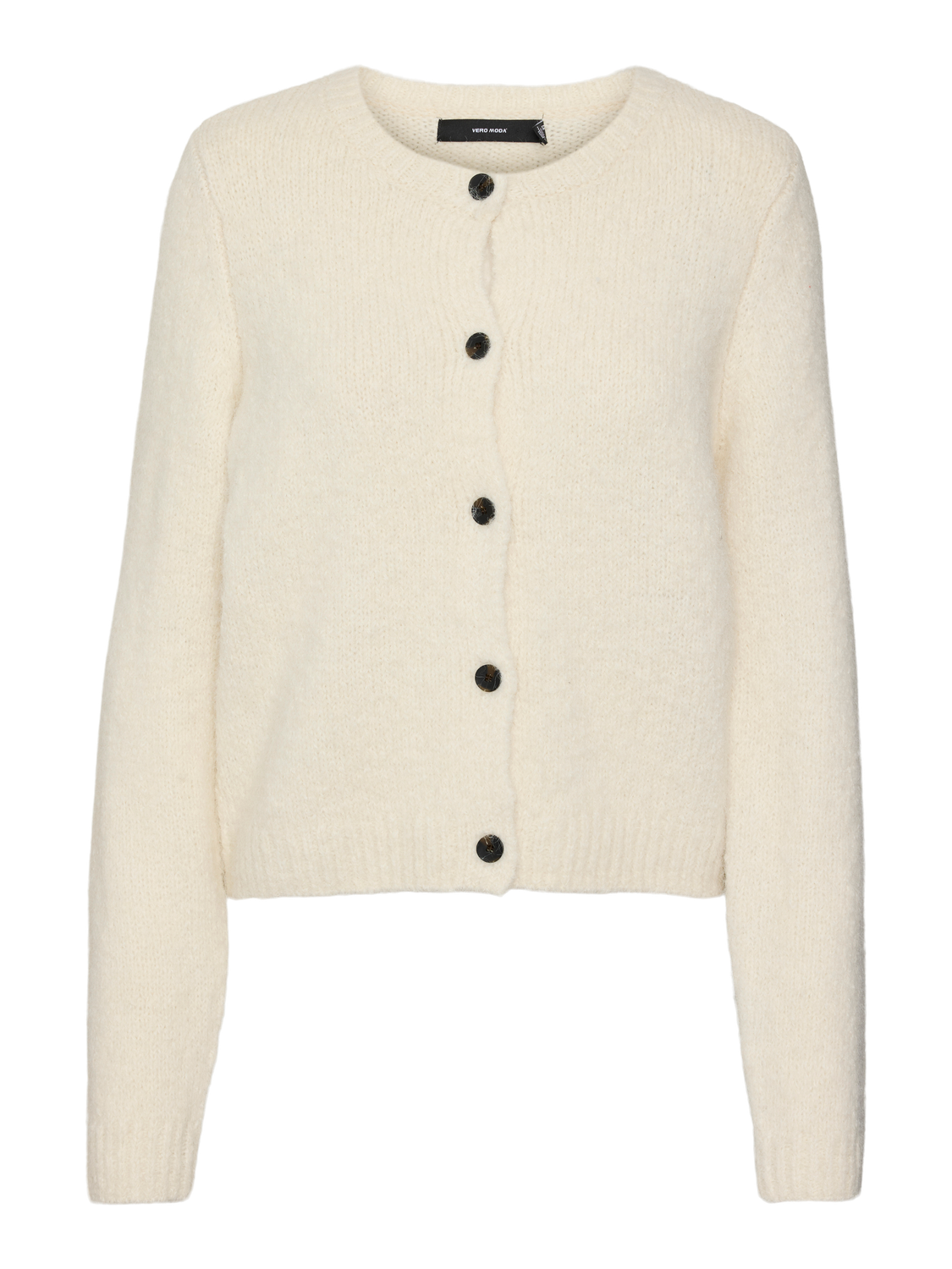 VMNOVAH LS O-NECK BUTTON CARDI GA NOOS Lysegrå